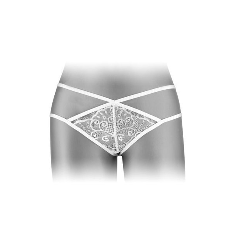 Трусики-стринги Fashion Secret MYLENE White с двойной линией бедра