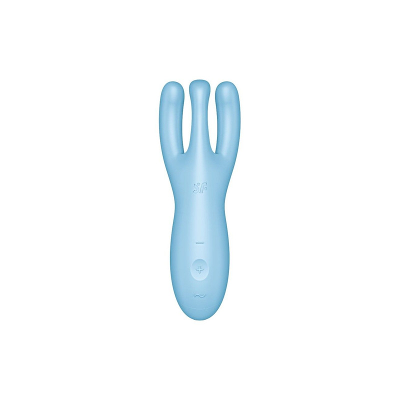 Клиторальный смарт вибратор Satisfyer Threesome 4 Blue с тремя пальчиками
