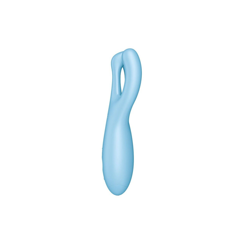 Клиторальный смарт вибратор Satisfyer Threesome 4 Blue с тремя пальчиками