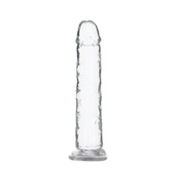 Прозрачный фаллоимитатор на присоске ADDICTION Vertical Dong 7″, вибропуля в подарок