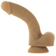 Гибкий фаллоимитатор на присоске ADDICTION — ANDREW 8″ Silicone Dong — Caramel, вибропуля в подарок