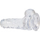 Прозрачный фаллоимитатор на присоске ADDICTION — Clear Dildo with Balls 6″, вибропуля в подарок