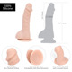 Изогнутый фаллоимитатор на присоске ADDICTION — BRAD 7,5″ Dildo With Balls, Beige