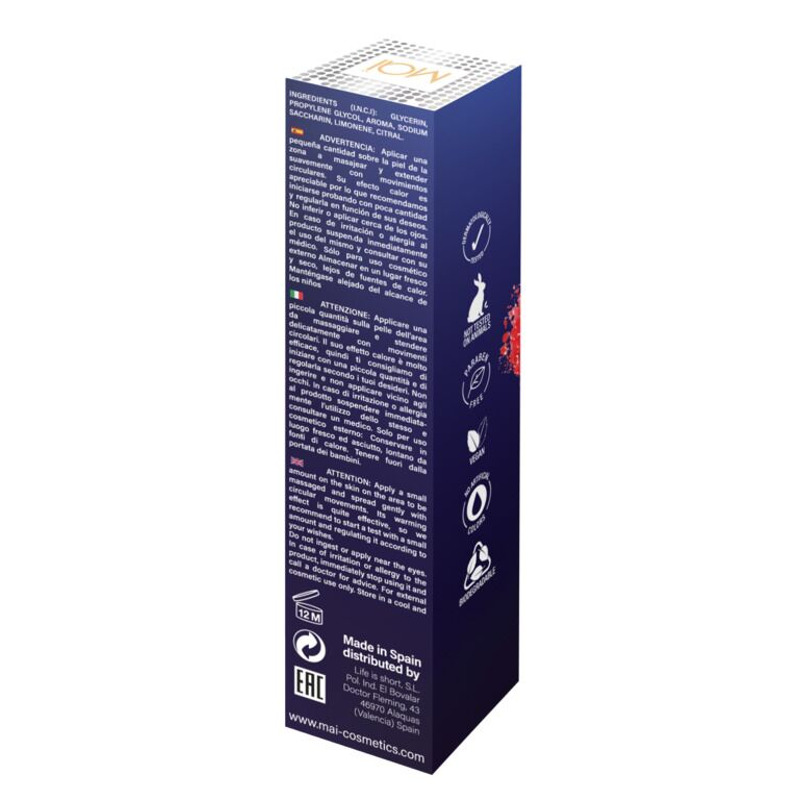 Съедобное массажное масло MAI Attraction Champagne Strawberry Hot Kiss (50 мл)