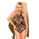 Боди с геометрическим орнаментом Penthouse - Go Hotter Black S/L