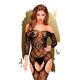 Бодистокинг с флористическо-геометрическим орнаментом Penthouse - Top-Notch Black S/L