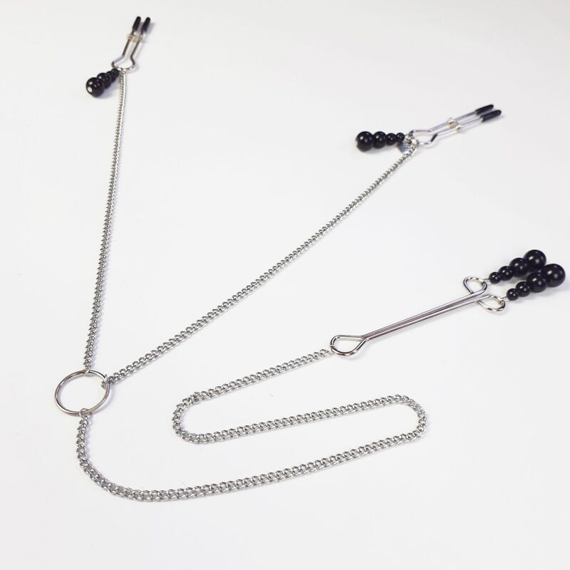 Зажимы для сосков и клитора Art of Sex - Nipple and clit clamps Black Pearl