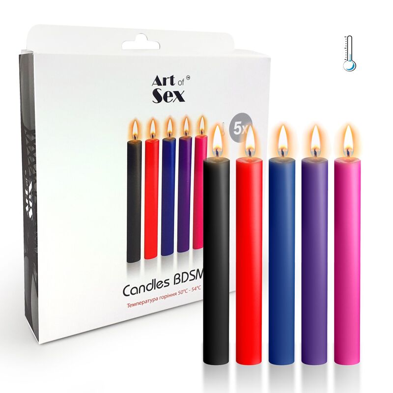 Набор восковых свечей Art of Sex Thin 16 см (5 шт), низкотемпературные, тонкие Набор восковых свечей Art of Sex Thin 16 см (5 шт), низкотемпературные, тонкие