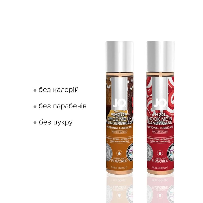 Набір лубрикантів JO Naughty or Nice Gift Set – Candy Cane & Gingerbread (2×30 мл) Набір лубрикантів JO Naughty or Nice Gift Set – Candy Cane & Gingerbread (2×30 мл)