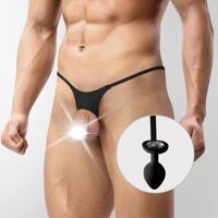 Мужские трусы XS-2XL с силиконовой анальной пробкой Art of Sex -  Joni plug panties size S Black
