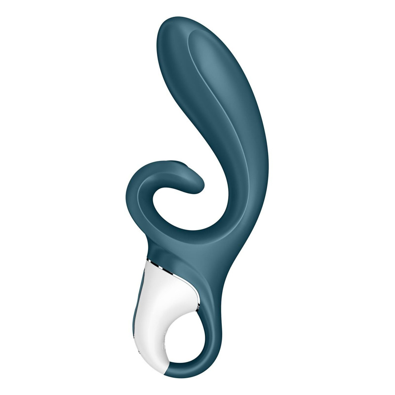 Смарт вибратор кролик Satisfyer Hug Me Bluegrey, 2 мотора, диаметр 4,2см, широкая клиторальная часть