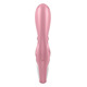 Смарт вибратор кролик Satisfyer Hug Me Pink, 2 мотора, диаметр 4,2см, широкая клиторальная часть