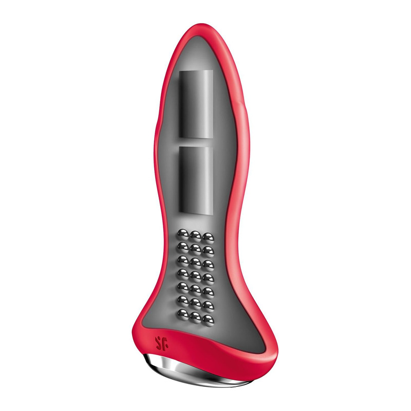 Анальная смарт-вибропробка с жемчужным массажем Satisfyer Rotator Plug 1+ Red