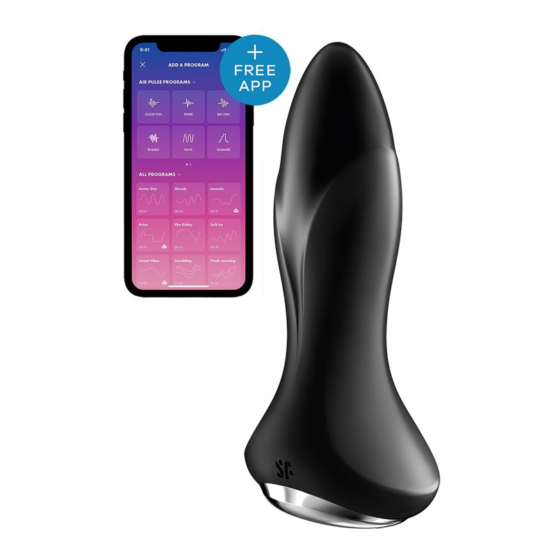 Анальная смарт-вибропробка с жемчужным массажем Satisfyer Rotator Plug 1+ Black Анальная смарт-вибропробка с жемчужным массажем Satisfyer Rotator Plug 1+ Black
