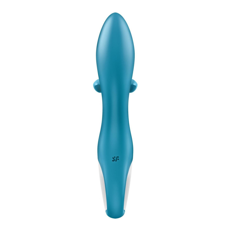 Вибратор кролик с тройным отростком Satisfyer Embrace me Turquoise, 2 мотора, диаметр 3,6 см