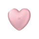 Вакуумный стимулятор-сердечко с вибрацией Satisfyer Cutie Heart Light Red