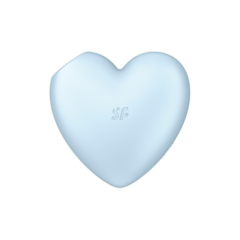 Вакуумный стимулятор-сердечко с вибрацией Satisfyer Cutie Heart Blue