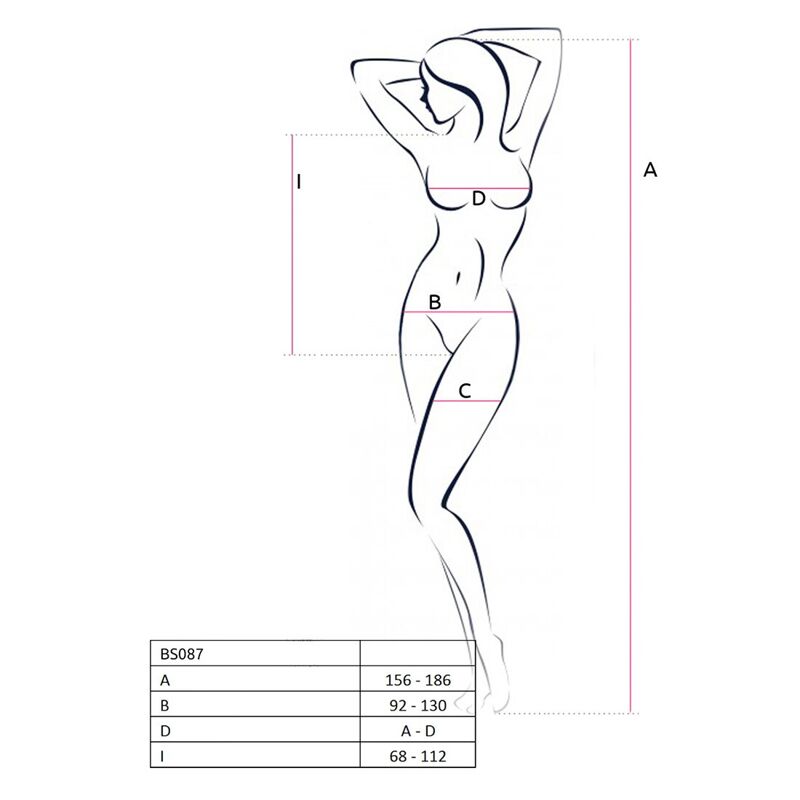 Бодистокинг в крупную сетку Passion BS087 black, открытая спина, халтер, с доступом