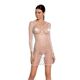 Бодистокинг-платье с глубоким воротом Passion BS093 white, длинные рукава