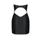 Мини-платье из экокожи Passion CELINE CHEMISE S/M, black, шнуровка, трусики в комплекте
