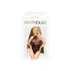Боди Penthouse Blooming Era XL Black, имитация гипюрового страплесса, открытые плечи