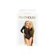 Боди Penthouse Under My Spell XL Black, длинные рукава, рисунок перевернутая лилия, глубокий вырез