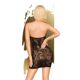 Мини-платье Penthouse Cautious Cat S/L Black, кружево, вставка в зоне декольте, вырез на спине