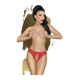 Трусики-тонг Penthouse Naughty Valentine L/XL Red, кружево, открытый доступ к интимным зонам