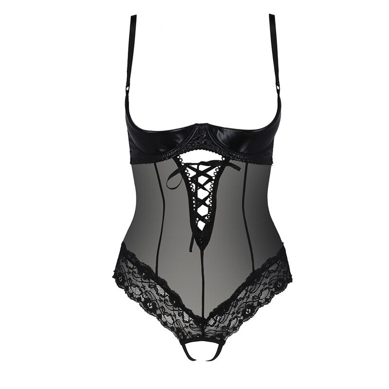 Боди с открытой грудью Passion Exclusive NORTH BODY S/M, black