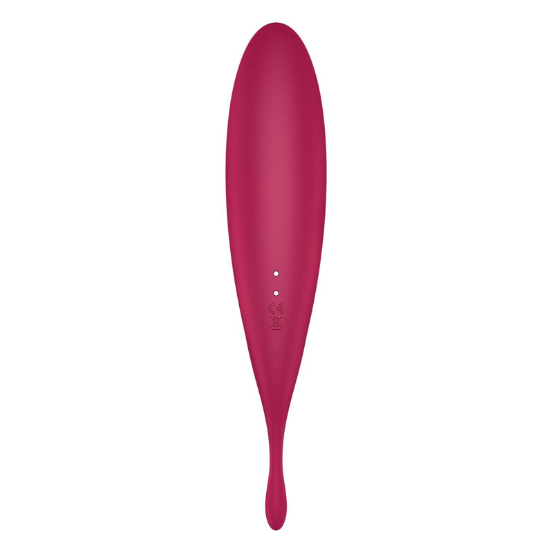 Смарт-вибратор для клитора с вакуумной стимуляцией Satisfyer Twirling Pro+ dark red