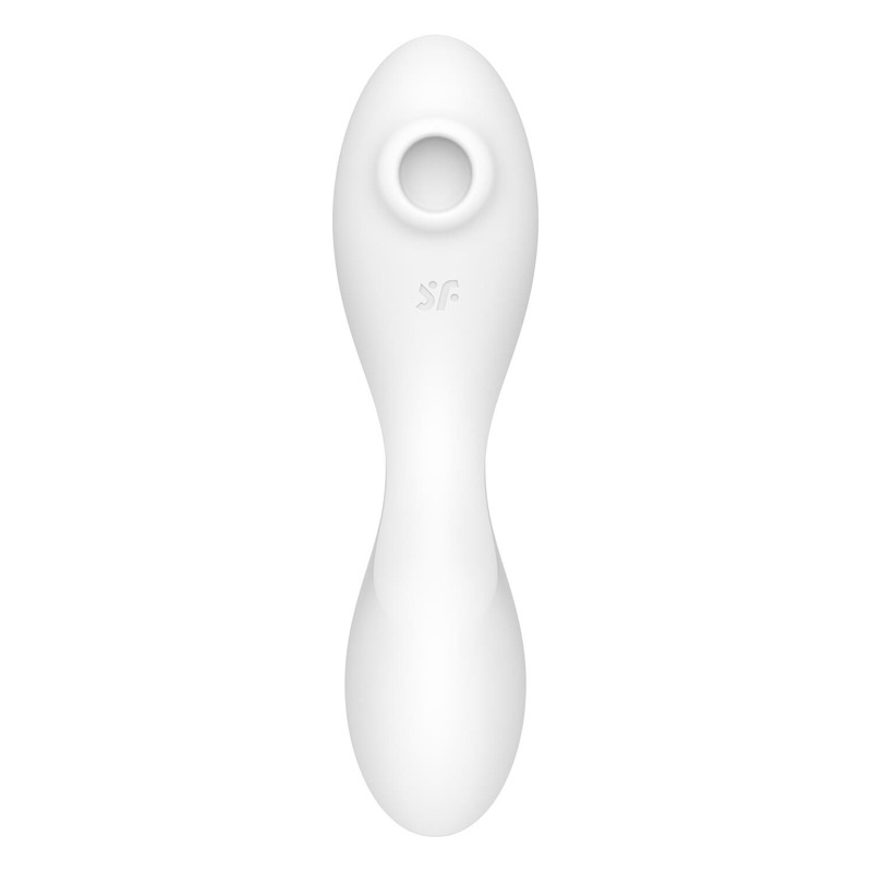 Вакуумный смарт-стимулятор с вибрацией Satisfyer Curvy Trinity 5 (White), управление со смартфона