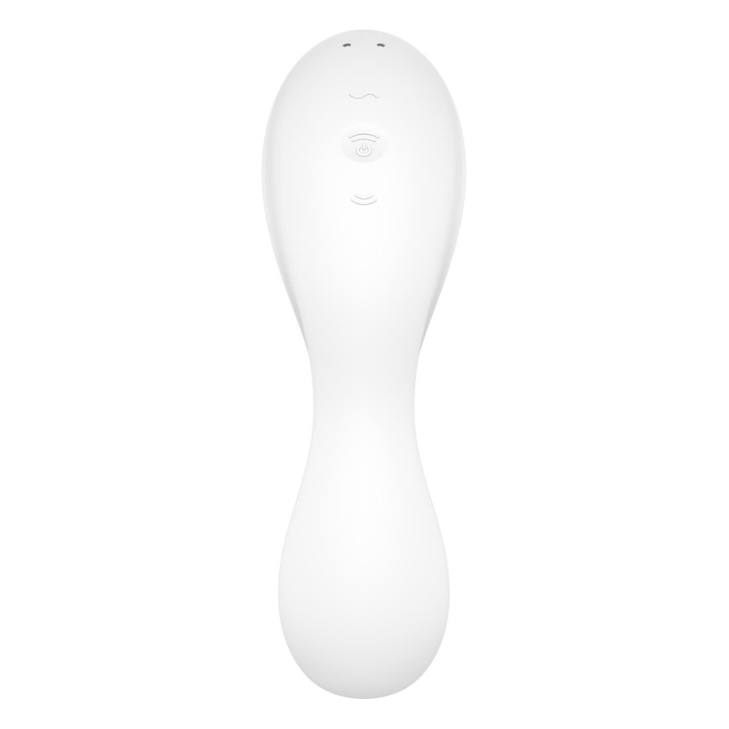 Вакуумный смарт-стимулятор с вибрацией Satisfyer Curvy Trinity 5 (White), управление со смартфона