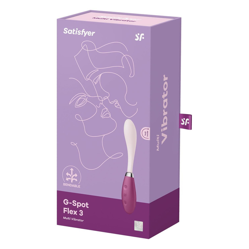Вибратор Satisfyer G-Spot Flex 3 Red, гибкий ствол с фиксацией положения