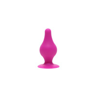Анальная пробка SilexD (Model 2 size XS) Pink двухслойная, силикон+Silexpan, диаметр 2,9 см