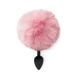 Силиконовая анальная пробка М Art of Sex - Silicone Bunny Tails Butt plug Pink, диаметр 3,5 см