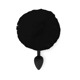 Силиконовая анальная пробка М Art of Sex - Silicone Bunny Tails Butt plug Black, диаметр 3,5 см