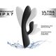 Вибратор-кролик с подогревом Dorcel FLEXI RABBIT BLACK, гибкий ствол