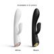 Вибратор-кролик с подогревом Dorcel FLEXI RABBIT BLACK, гибкий ствол