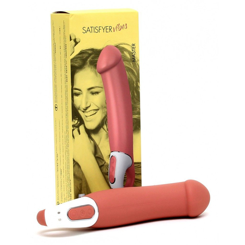 Мощный вибратор Satisfyer Vibes Master, гибкий литой силикон, 12 режимов работы, диаметр 46 мм