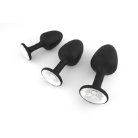 Анальная пробка Dorcel Geisha Plug Diamond L с шариком внутри, создает вибрации, макс. диаметр 4см