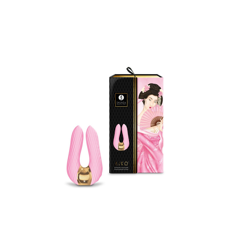 Вибратор для клитора Shunga Aiko Light Pink, гибкие кончики