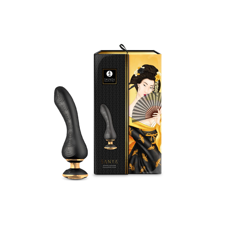 Вибратор для точки G Shunga Sanya Black, гибкий ствол