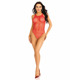 Боди-сетка Leg Avenue Net snap crotch tank bodysuit Red, One Size