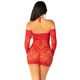 Платье Leg Avenue Seamless Off The Shoulder Mini Dress One Size, Red