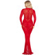 Платье Leg Avenue Lace and Net Bodycon Gown One Size, Red