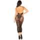 Платье Leg Avenue Rhinestone Lace and Net Bodycon Dress One Size, Black