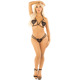 Комплект Leg Avenue Open Cup Bra and Pearl String One Size, Black