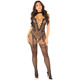 Бодистокинг Leg Avenue Crotchless Bodystocking with Heart One Size, Black