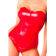 Корсет Noir Handmade F355 Red powerwetlook corset - XL