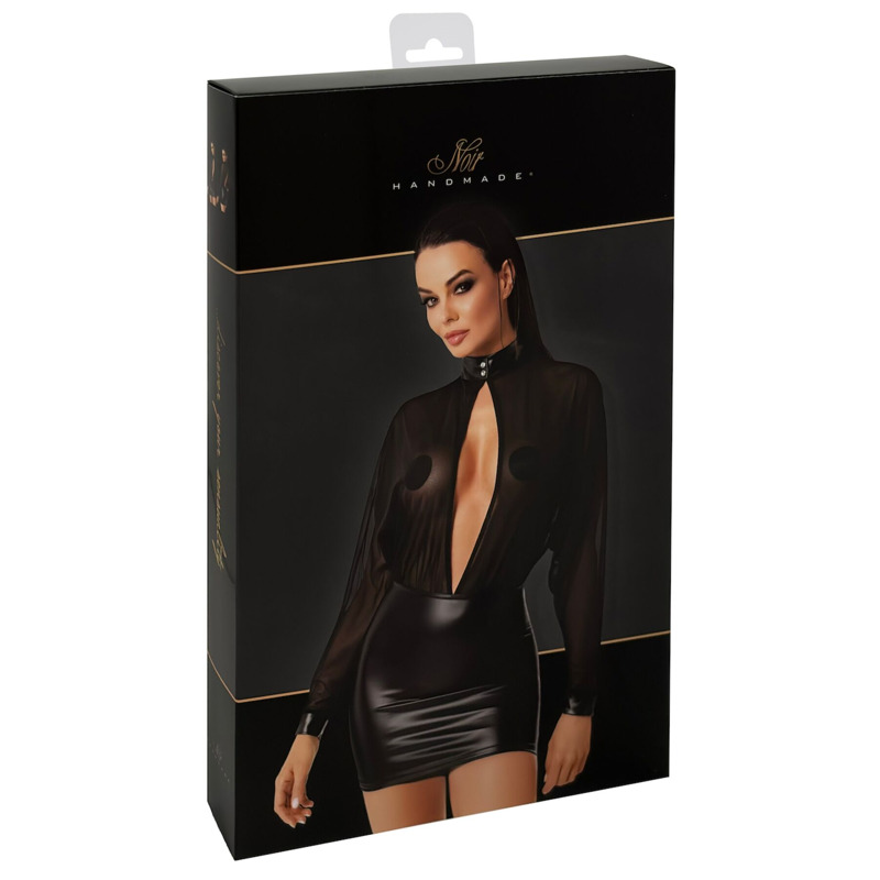 Платье Noir Handmade F348 Powerwetlook and tulle dress - XL